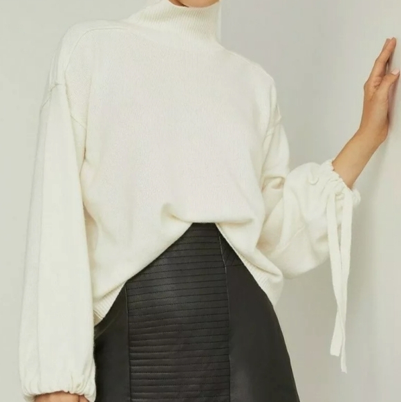 BCBG Max Azria Oversized Tie Sleeve Sweater - Picture 2 of 6